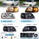 Chrome/Black Housing Clear Len Headlights For 1997 1998 1999 Ford F250 LightDuty