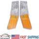 Pair Set Parking Light Turn Signal Directional Lamp Front for 07-14 Jeep Patriot