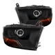 Black Fits 2009-2019 Dodge Ram 1500 2500 3500 Projector Headlights Lamps 09-19