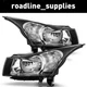 Pair Headlights For 2011-2015 Chevy Cruze Black Clear Corner Black Headlamps