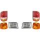Headlight Kit Ford Ranger 93-97 L&R 6pc Corner Amber Lens No Bulbs F37Z13200B
