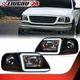 LED Headlights &Corner Fit For 97-04 Ford Expedition F150 F250 Smoke Black/Amber