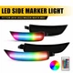 4X Front Rear RGB LED Side Marker Lights For Mazda Miata MX5 16-22 NA1J-51-5F0B