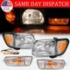 Pair Headlights+Corner Signal Lights+Bumper Lamp For 2001-2004 Toyota Tacoma