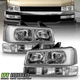 For 2003-2025 Chevy Express/GMC Savana Chrome Headlights w/Bumper Signal Lamps