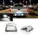 Chrome Silver Full White LED License Plate Lamps For GMC Sierra 1500 2500 3500