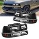 Pair Headlights Assembly For Chevrolet Tahoe Silverado Suburban Front Lamps