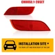 For Subaru Crosstrek Impreza WRX 2008-2023 Rear Bumper Reflector Red Lens 2-20X