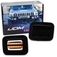 Smoke Full LED White Halo/Amber Sequential Blink Front Turn Signal For Hummer H2