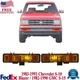 Front Bumper Parking Marker Light Set For 83-93 Chevrolet S-10 / 82-90  GMC S-15