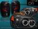 BLACK 98-01 FORD EXPLORER CCFL HALO PROJECTOR HEADLIGHTS w/ LED + TAIL LIGHTS