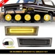 Smoke Front Signal Side Marker Lights Amber Fit For 81-91 GMC Chevy Pickup Truck