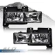 Fit For 88-98 Chevy GMC C10 C/K Truck Headlights Lamps Chrome W/Bulbs