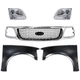 Grille Kit For 01-03 Ford F-150 with LH RH Fenders and Headlights XL/XLT/Lariat