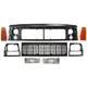 Header Panel Kit For 1991-96 Jeep Cherokee Grille Side Marker Turn Signal Light