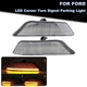 For 2015-2017 Ford Mustang Sequential LED Corner Turn Signal Parking Lights Lamp