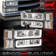 For 1994-1998 C/K C1500 C2500 C3500 LED Tube Clear Headlights +Signal Bumper Set