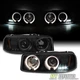 Blk Smoke 1999-2006 GMC Sierra Yukon XL LED Halo Projector Headlights Headlamps