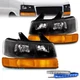 For 03-23 Chevy Express/GMC Savana Headlights w/Bumper Signal Lamps+Blue LED DRL