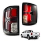 Halogen Upgrade To LED For 2014-2019 Chevy Silverado 1500 Black Tail Lights Pair