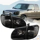 Headlights For 2000-2004 Toyota Tundra Regular/Access Cab Black Housing White