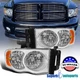 Fits 2002-2005 Dodge Ram 1500/ 2003-2005 2500 3500 Headlights Headlamps