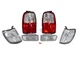 DEPO RED & CLEAR LED TAIL LIGHTS+CORNER LIGHTS COMBO FOR 99 00 01 TOYOTA 4RUNNER