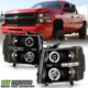 Blk 2007-2013 Chevy Silverado 1500/2500/3500 LED Halo Projector Headlights Lamps Blk 2007-2013 Chevy Silverado 1500/2500/3500 LED Halo Projector Headlights Lamps