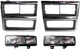 BLAZER / SUBURBAN 89-91 PARK LAMP RH AND LH 4-pc Kit with Headlight Door