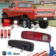 Red For 1973-1979 Ford F-Series Bronco E-Series Truck LED Tail Lights w/ Reverse