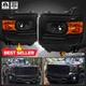 Black Fits 2014-2019 GMC Sierra 1500 2500HD 3500HD Projector Headlights Lamp L+R