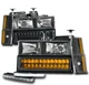 88-93 CHEVY/GMC C/K SERIES PICKUP CRYSTAL HEADLIGHT BLACK+LED BUMPER+CORNER+DRL