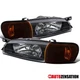 Fits 1995-2001 Subaru Impreza Black Euro Headlights+Amber Corner Signal Lamps