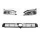 Grille Assembly + Headlight Set Halogen For 1992-1994 Toyota Camry