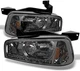 - for 06-10 Dodge Charger Smoke 1 Piece DRL LED Headlights W/Corner Turn Signal