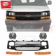 New Front Grille + Headlights Kit For 2003-2017 Chevrolet Express 2500 3500 Van
