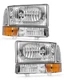 Pair Headlights For 1999-2004 Ford F250 F350 F450 Super Duty Excursion L+R