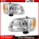For 2001-2004 Toyota Tacoma Headlight Assembly Set Halogen Amber Turn Signal