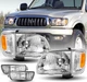 For 2001-2004 Toyota Tacoma Clear Headlights+Corner Signal Light+Bumper Lamp Set