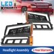 LED DRL Projector Headlights + Bumper Lamps for 03-06 Chevy Silverado Avalanche