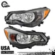 Headlights Halogen Pair For Subaru Impreza 2012-2015 & Crosstrek 2013-2016 LH+RH