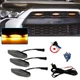3pcs For 2014-up Toyota 4Runner Smoked Amber LED Front Grille DRL Running Lights