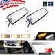 2X Clear Switchback LED DRL Turn Signal Lights For 84-88 Toyota 4Runner & Pickup