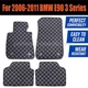 Replacement Checkered Flag Carpet Floor Mats For 2006-2011 BMW E90 3 Series New