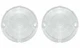 United Pacific Clear Parking Lamp Lens Set 1957 Chevy Bel Air 150 210 Models
