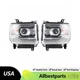 Clear LED DRL Head Lights Lamps for 2014-2018 GMC Sierra 1500 2500 3500