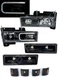 Black Headlights w/ LED C-Bar + Park Signal for 1994-1999 Chevy C/K Full Size