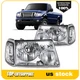 Fits 2001-2011 Ford Ranger XL XLT Headlights Assembly Chrome Housing Left+Right