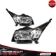For 2011-2015 Chevy Cruze Headlight Assembly 1.4L 1.8L Pair Chrome/Clear
