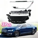 Left Front Fog Light Cover Trim 3PCS For Lincoln MKZ 2017 2018 2019 2020